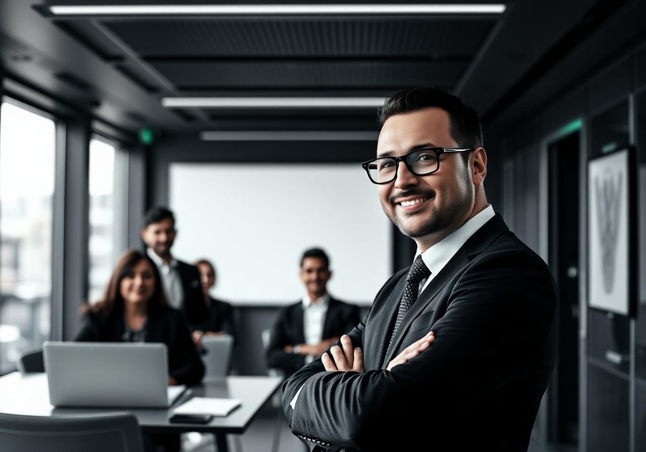 Executive coach leading a leadership team